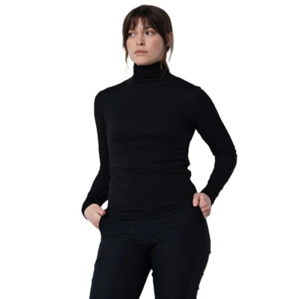 Ancona LS Rollneck, Black - Afbeelding 2