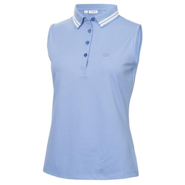 Brightmedow Mouwloze Polo, Cornflower Blue