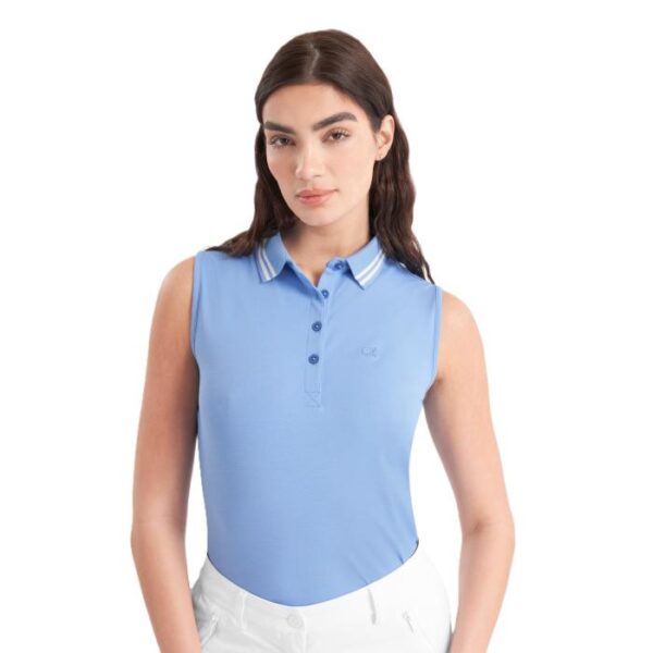 Brightmedow Mouwloze Polo, Cornflower Blue - Afbeelding 2