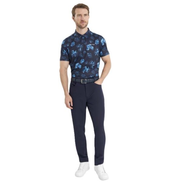 Cyber Floral Printed Polo, Navy - Afbeelding 9