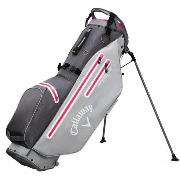 Fairway C Hyper Dry Stand Bag, Charcoal/Silver/Pink