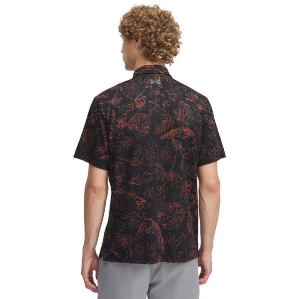 Playoff Printed Hawaii Polo 3.0, Black/Fire/Castlerock - Afbeelding 2