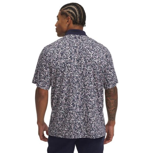 Matchplay Printed Floral Polo, Midnight Navy/Downpour Gray - Afbeelding 2