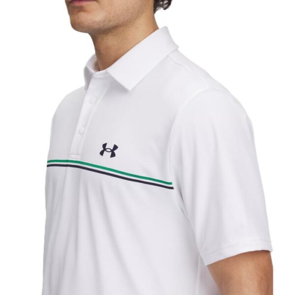 Playoff Polo 3.0 Stripe, White/Team Kelly Green/Midnight Navy - Afbeelding 3