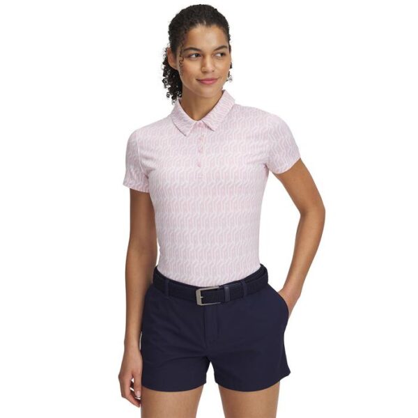 Playoff 3.0 Printed Polo, Prime Pink/White/Downpour Gray