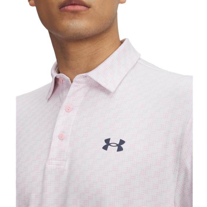 Playoff Printed Club Digi Polo 3.0, White/Prime Pink/Downpour Gray - Afbeelding 3