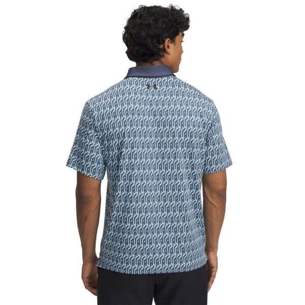 Playoff Printed Club Cube Polo 3.0, Stream/Downpour Gray/Black - Afbeelding 2