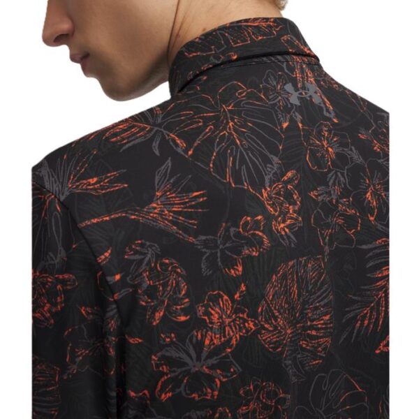 Playoff Printed Hawaii Polo 3.0, Black/Fire/Castlerock - Afbeelding 3
