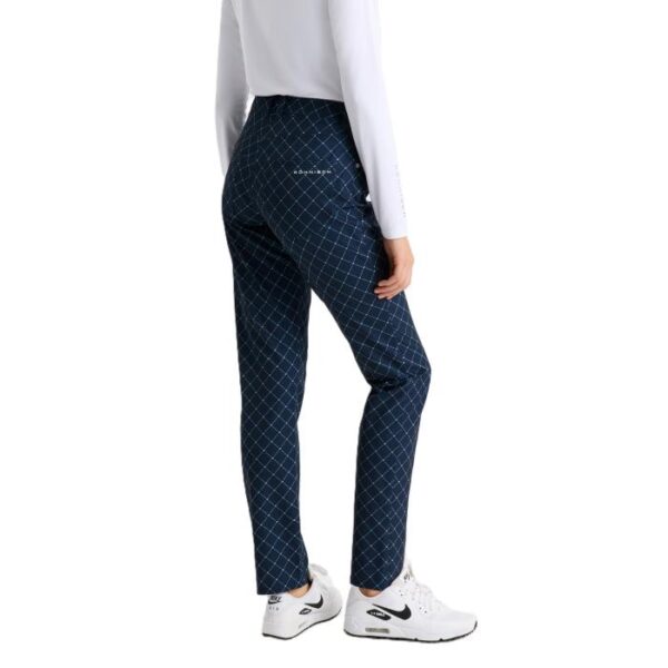 Chie Comfort Pants 32", Micro R Check Navy - Afbeelding 3