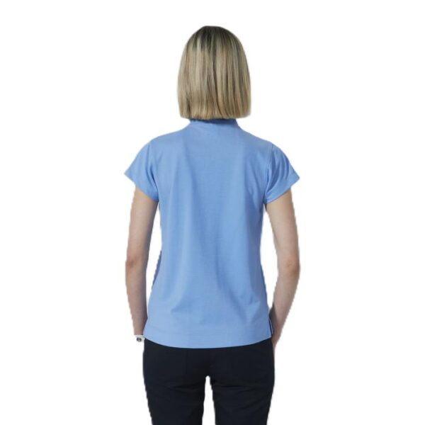 Kim Cap Sleeve Poloshirt, Sky Blue - Afbeelding 2