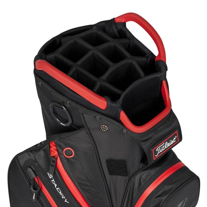 Stadry 14 Cart Bag, Black/Black/Red - Afbeelding 2