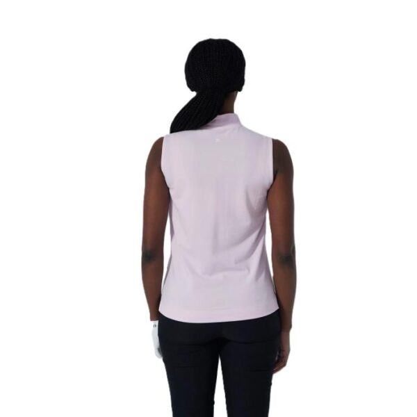 Kim Sleeveless Poloshirt, Pink - Afbeelding 2