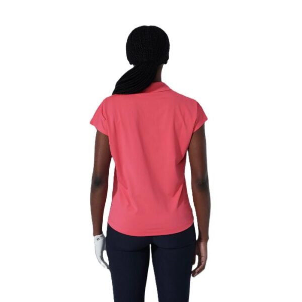 Bella Birdie Cap Sleeve Poloshirt, Coral - Afbeelding 2