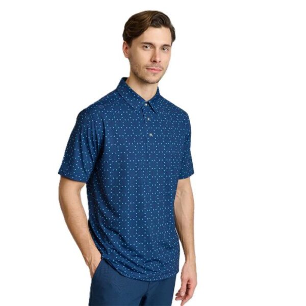 Mens Icon Polo, Navy/Aquarius - Afbeelding 2