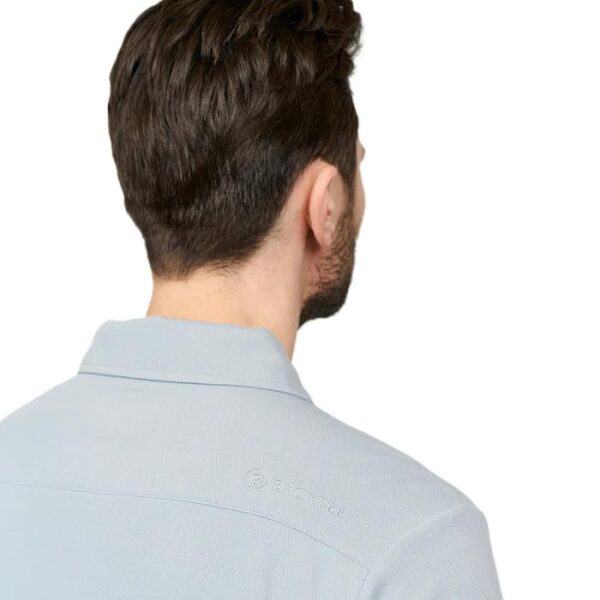 Mens Performance Long Sleeve Polo, Slate - Afbeelding 5
