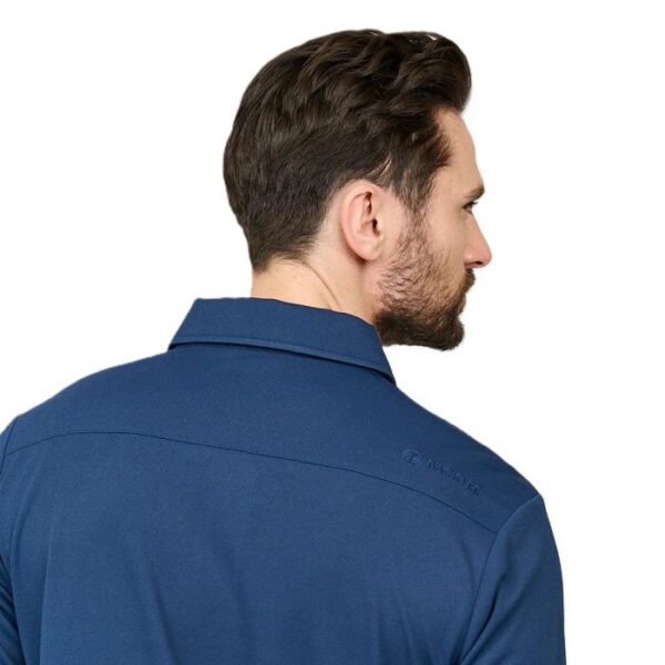Mens Performance Long Sleeve Polo, Navy - Afbeelding 5