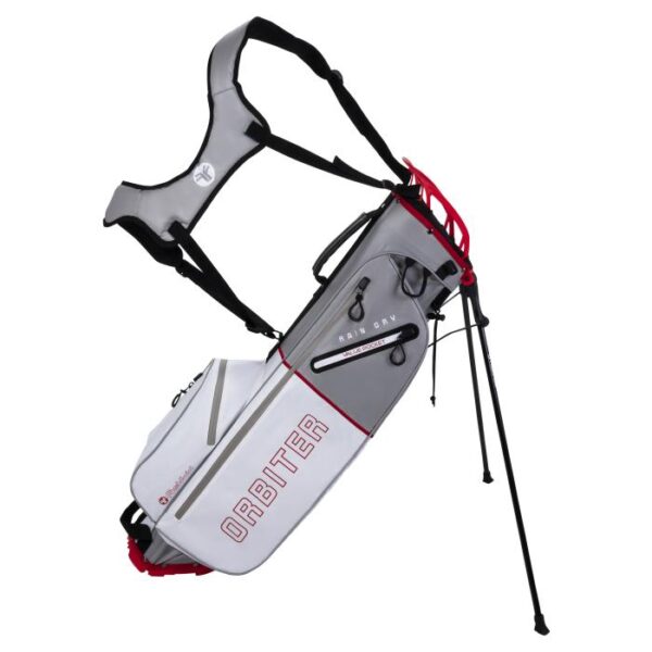 Orbiter Rain Dry Stand Bag, Grey/White/Red