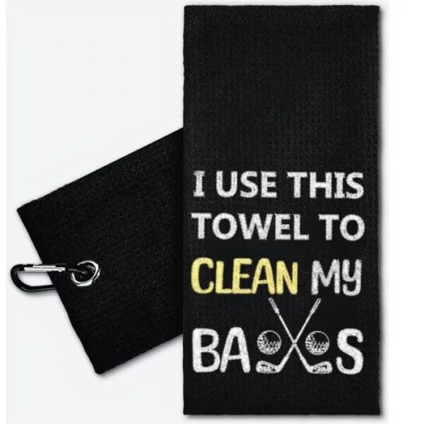 Microfiber golfhanddoek I use this towel to clean my balls
