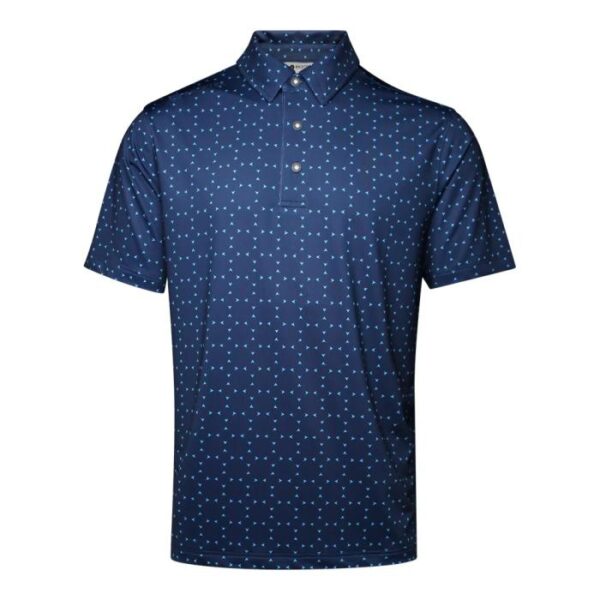 Mens Icon Polo, Navy/Aquarius