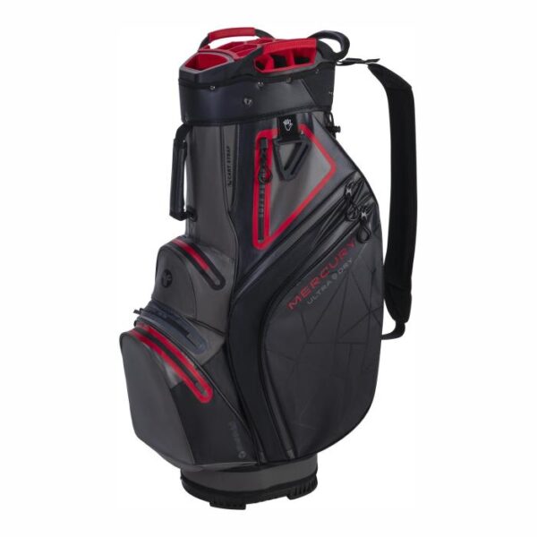 Mercury Ultra Dry Cart Bag, Black/Charcoal/Red