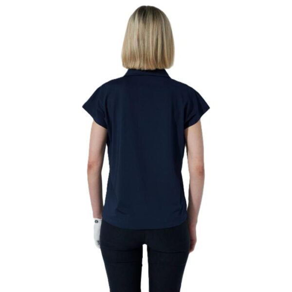 Bella Birdie Cap Sleeve Poloshirt, Navy - Afbeelding 2