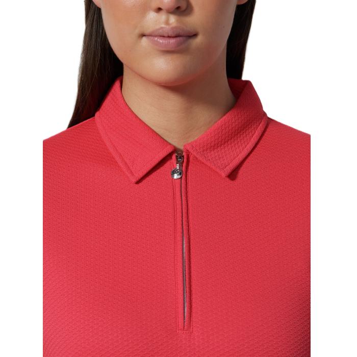 Peoria Short Sleeve Poloshirt, Coral - Afbeelding 3
