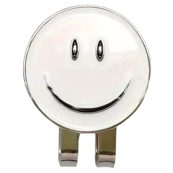Ball Marker & Magneetclip, Smiley Wit
