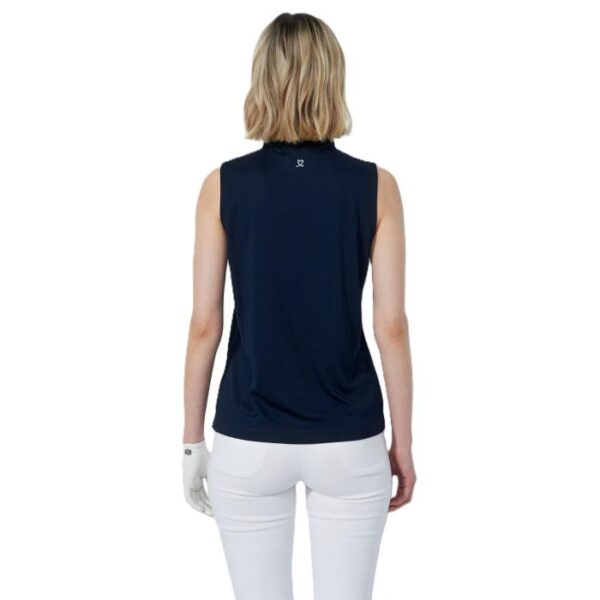 Peoria Sleeveless Poloshirt, Navy - Afbeelding 2