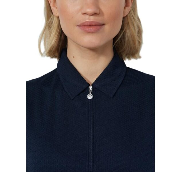 Peoria Sleeveless Poloshirt, Navy - Afbeelding 3
