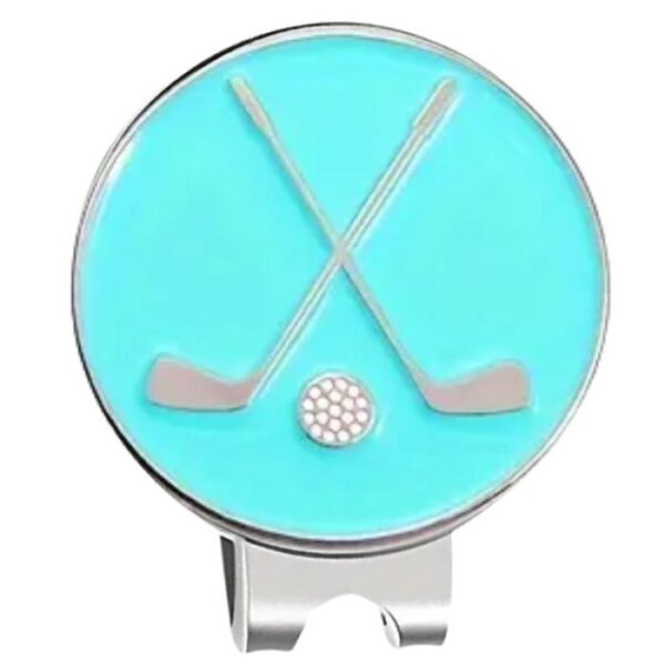Ball Marker & Magneetclip, Clubs met bal turquoise