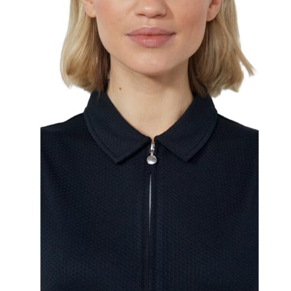 Peoria Sleeveless Poloshirt, Zwart - Afbeelding 3