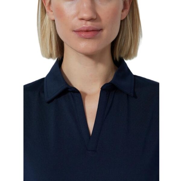 Bella Birdie Cap Sleeve Poloshirt, Navy - Afbeelding 3