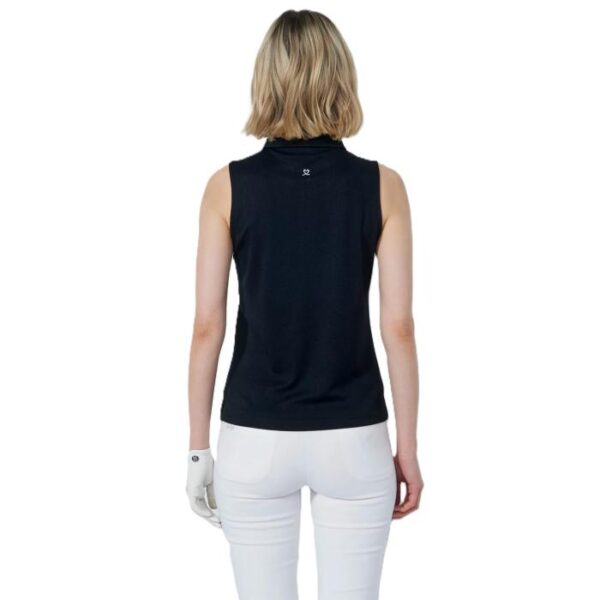 Peoria Sleeveless Poloshirt, Zwart - Afbeelding 2