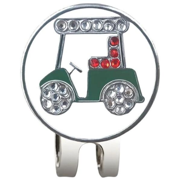Ball Marker & Magneetclip, Buggy met diamantjes