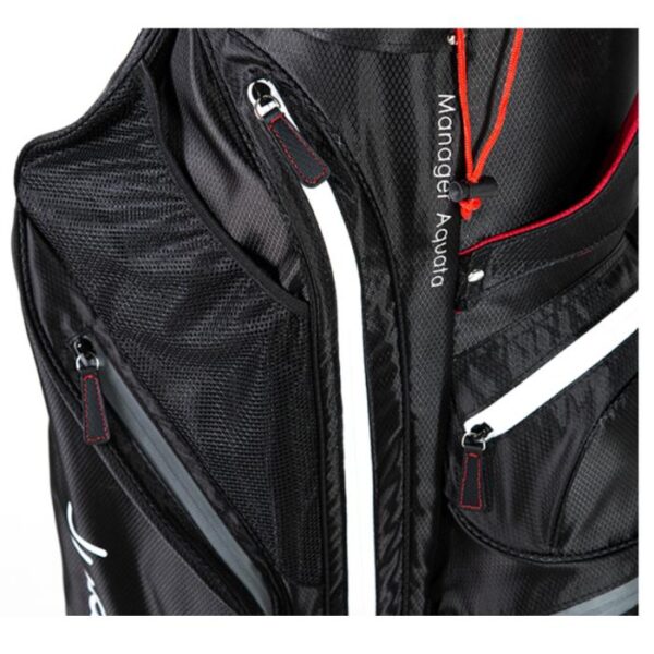 Manager Aquata Cart Bag, Zwart/Rood/Grijs - Afbeelding 3