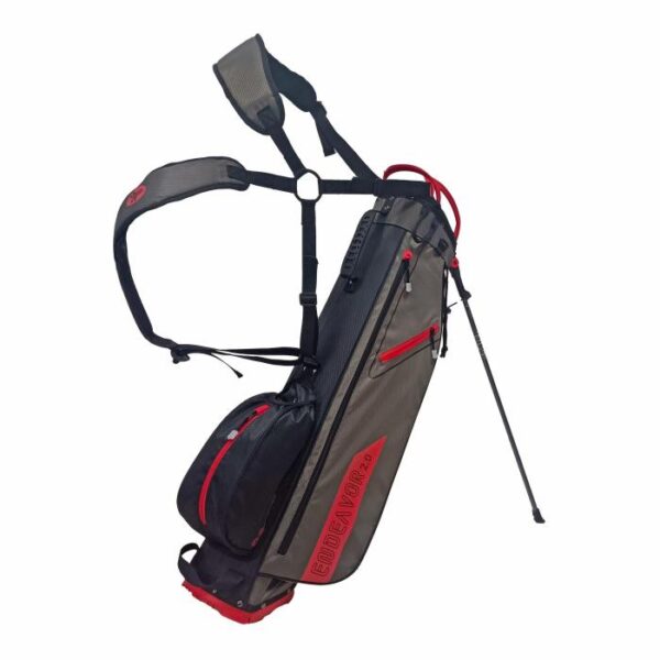 Endeavor 2.0 Stand Bag, Charcoal/Black/Red