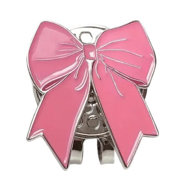 Ball Marker & Magneetclip, Roze strik