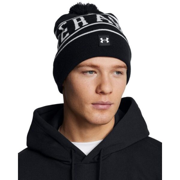 Halftime Pom Beanie, Black/White - Afbeelding 2