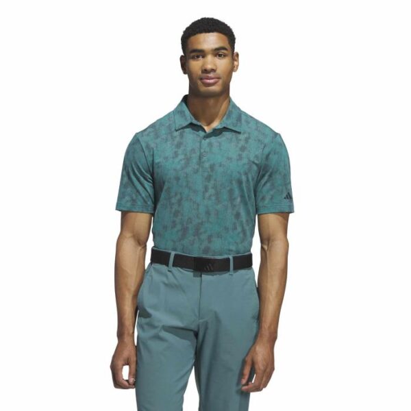 Ultimate365 Textured Print Poloshirt, Pure Teal/Aurora Ivy - Afbeelding 2