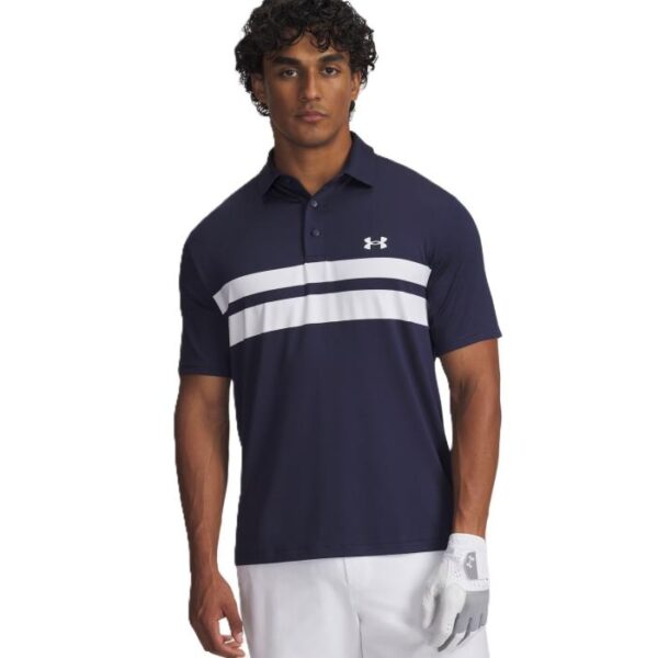 Playoff Polo 3.0 Stripe, Midnight Navy/White