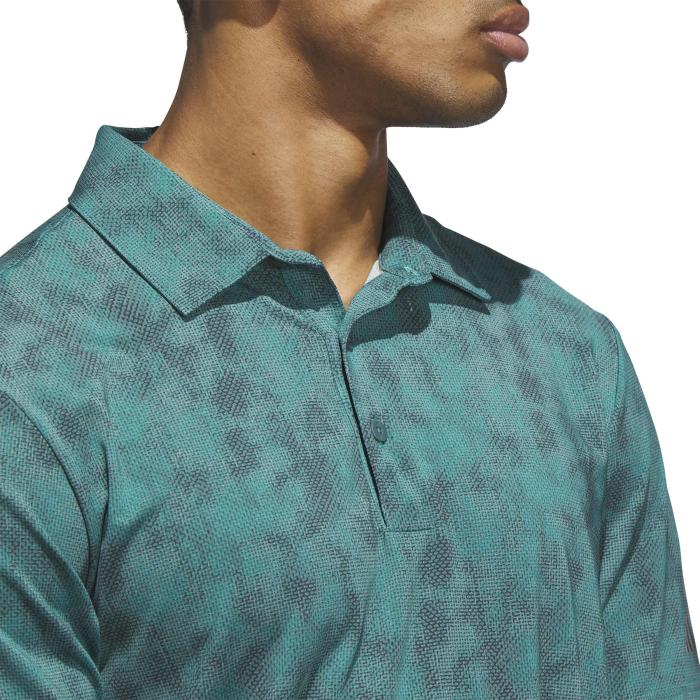 Ultimate365 Textured Print Poloshirt, Pure Teal/Aurora Ivy - Afbeelding 4
