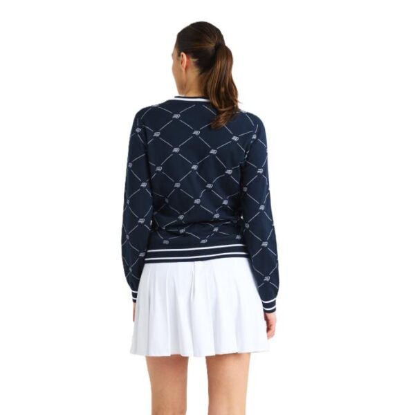 Adele Knitted Sweater, R Check Navy - Afbeelding 3