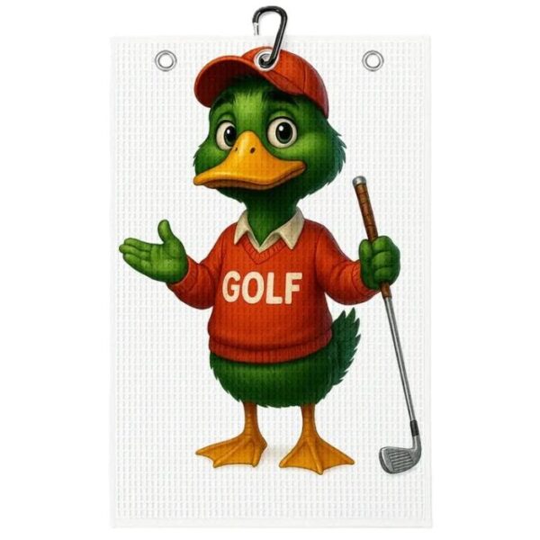 Microfiber golfhanddoek Eend Rood