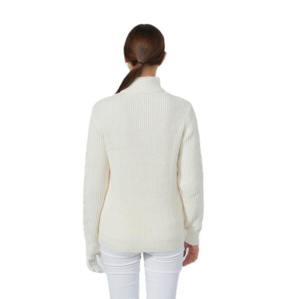 Cable LS Pullover Lined, Ivory - Afbeelding 2