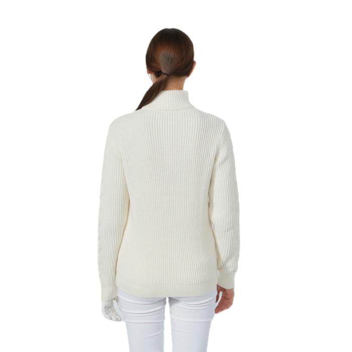 Cable LS Pullover Lined, Ivory - Afbeelding 2