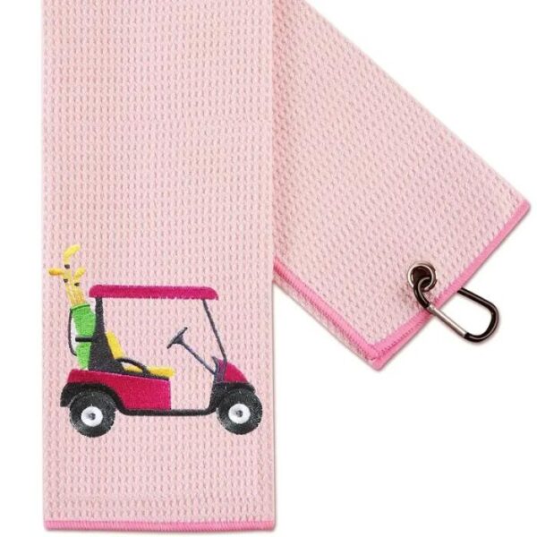 Microfiber golfhanddoek Buggy Roze