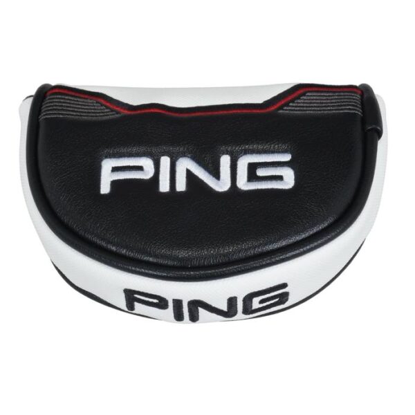 Small Mallet Putter Headcover, White/black/red