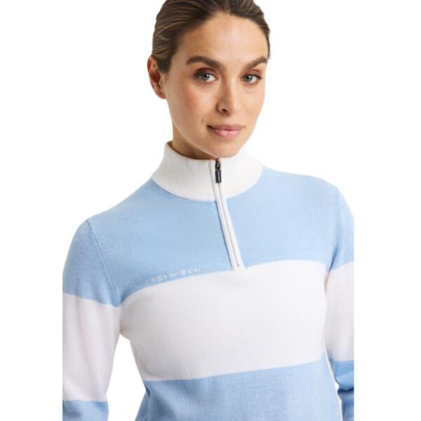 Kora Knitted Half Zip, Dove Blue - Afbeelding 2