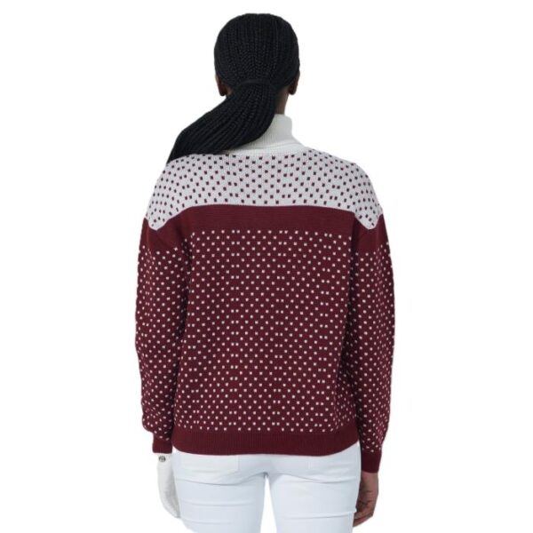 Dot Roll-Neck Pullover, Winery - Afbeelding 2