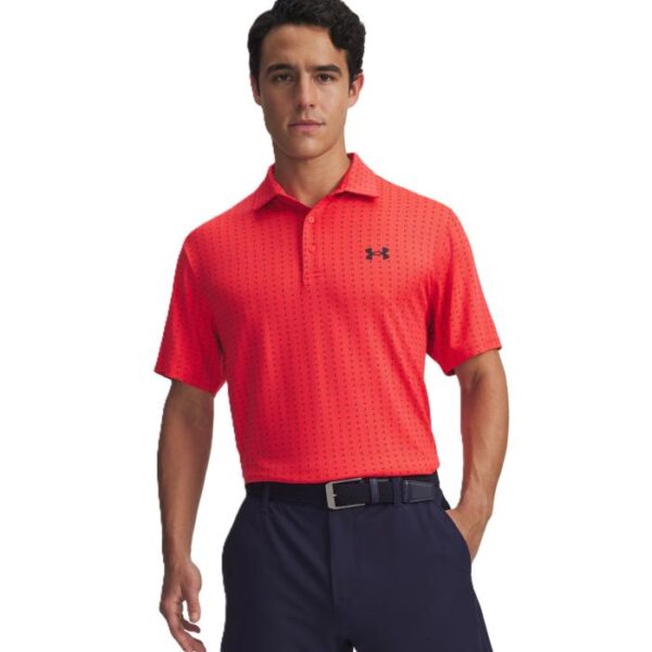 Playoff Printed Polo 3.0, Racer Red/Black